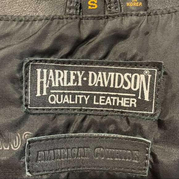 Harley Davidson woman’s leather vest size small - Picture 3 of 12